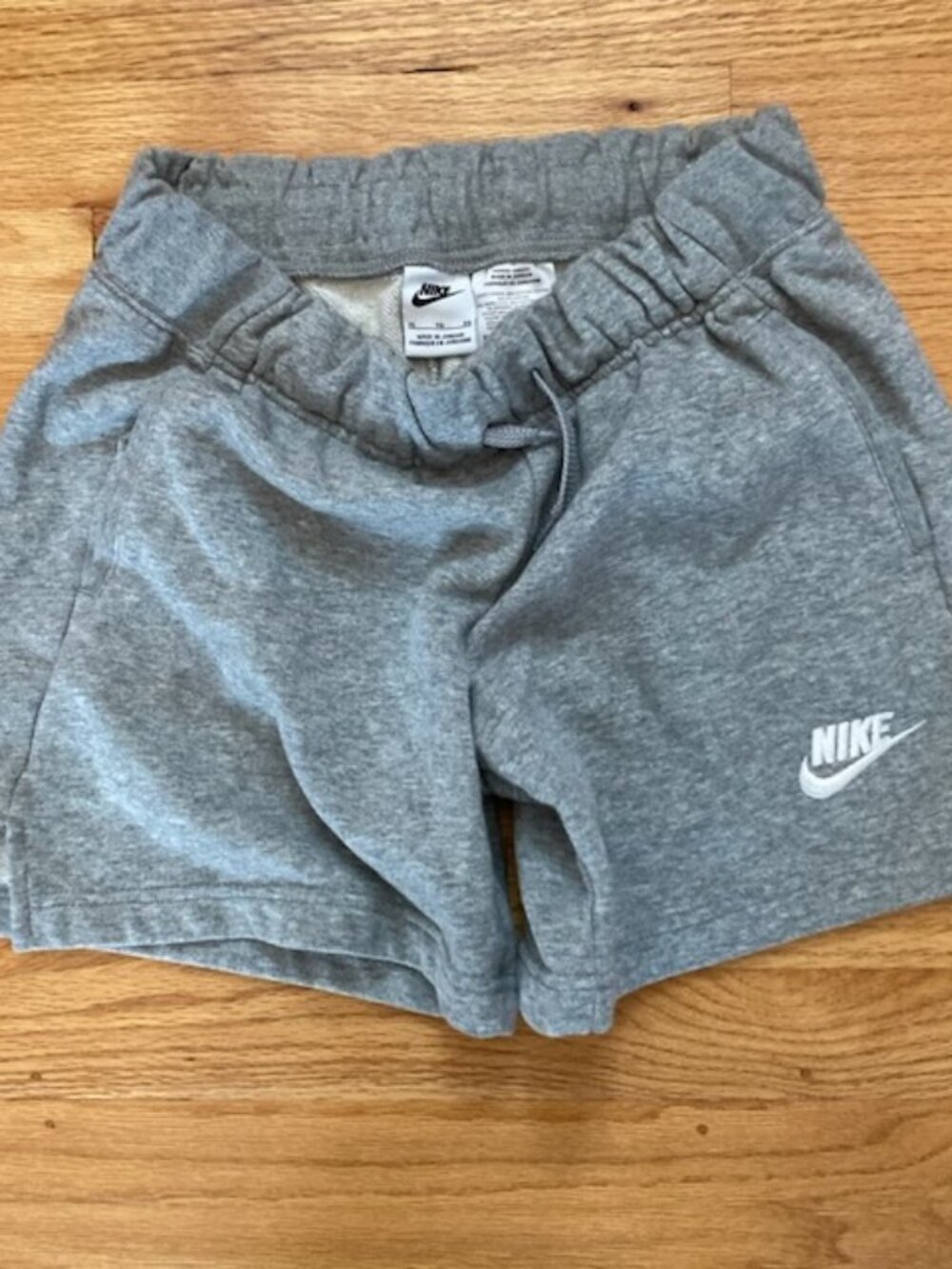 Nike Gray Kids Shorts with White Logo